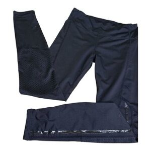 Black Athletic Leggings with Mesh Panels – Size Small – Great Condition